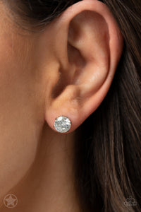 Earrings Just In TIMELESS - White Blockbuster POST  E117