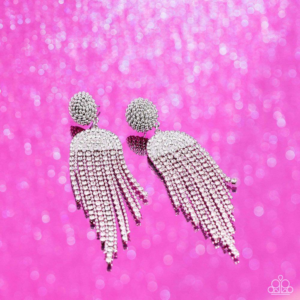 Earrings A Toast To You - White E586