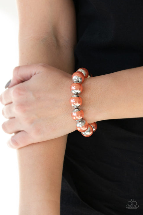 Bracelets One Woman Show-STOPPER - Orange PEARL B2280