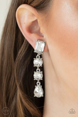 Earrings Make A-LIST - White ♥ Clip-On W3