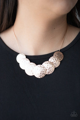 Necklace RADIAL Waves - ROSE GOLD N402
