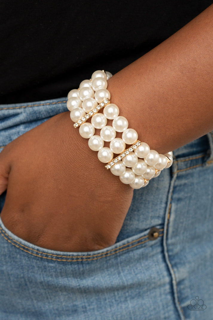 Bracelets Modern Day Majesty - Gold Pearl B269