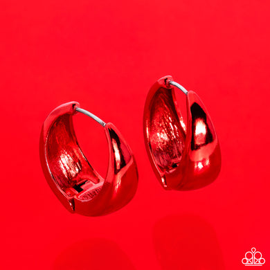 Earrings Colorful Curiosity - Red MINI S139 HINGE