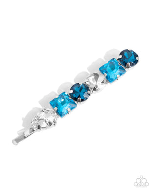 Hair Clips Emblazoned Elegance - Blue
