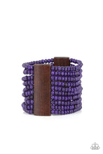 Load image into Gallery viewer, Bracelets Waikiki Wonderland - Purple Wood B2163