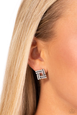 Earrings Times Square Scandalous - White POST E013