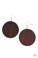 Load image into Gallery viewer, Earrings Leathery Loungewear - Brown E097