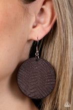 Load image into Gallery viewer, Earrings Leathery Loungewear - Brown E097