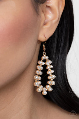 Earrings Absolutely Ageless - Gold Pearl E102