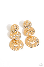 Load image into Gallery viewer, Earrings Triple Threat Texture - Gold E321