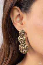 Load image into Gallery viewer, Earrings Triple Threat Texture - Brass E321