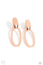 Load image into Gallery viewer, Earrings Pull OVAL! - Copper CLIP ON V4