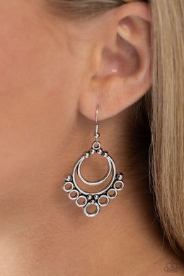 Earrings Rustic Rotary - Silver B2235