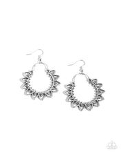 Load image into Gallery viewer, Earrings Botanical Tambourine - Silver E153