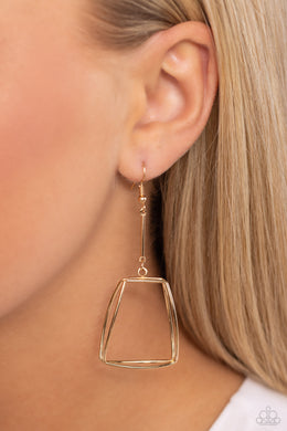 Earrings Trapezoidal Transcendence - Gold E2292