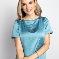 Necklace Encrusted Elegance - Silver SETN4