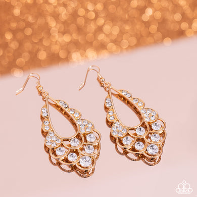 Earrings Majestic Masquerade - Gold E075