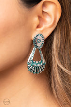 Load image into Gallery viewer, Earrings Casablanca Chandeliers - Blue Clip On L4