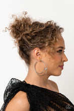 Load image into Gallery viewer, Earrings Theater HOOP - White LOP E2246