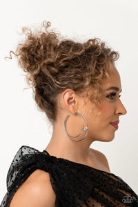 Earrings Theater HOOP - White LOP E2246