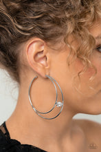 Load image into Gallery viewer, Earrings Theater HOOP - White LOP E2246