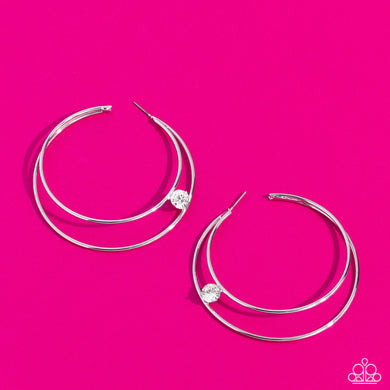 Earrings Theater HOOP - White LOP E2246