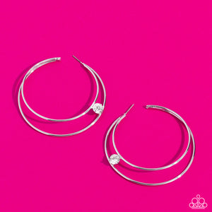 Earrings Theater HOOP - White LOP E2246