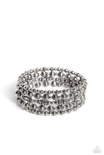 Load image into Gallery viewer, Bracelets Striped Stack - Silver B025