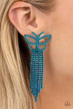 Load image into Gallery viewer, Earrings Billowing Butterflies - Blue LOP E2394