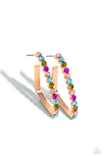 Load image into Gallery viewer, Earrings Triangular Tapestry - Rose Gold E2052