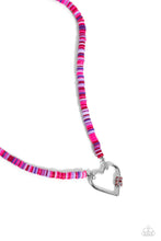 Load image into Gallery viewer, Necklaces Clearly Carabiner - Red VDAY V133