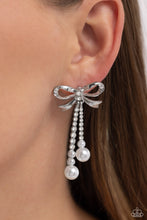 Load image into Gallery viewer, Earrings Bodacious Bow - White E2334