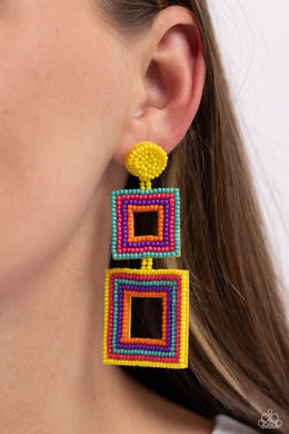Earrings Seize the Squares - Multi E2306