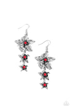 Load image into Gallery viewer, Earrings Tapered Tiers - Red