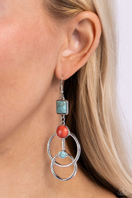 Earrings Interlocked Influence - Blue E174