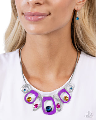 Necklaces Poetically Painted - Purple N495