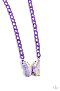 Necklaces Fascinating Flyer - Purple Butterfly