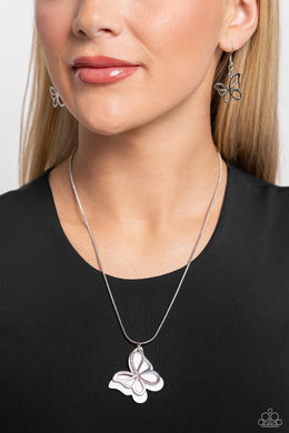 Necklaces Detailed Dance - White Butterflies N2312