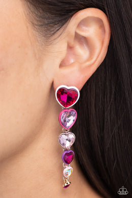 Earrings Cascading Casanova - Multi PINK VDAY E2016