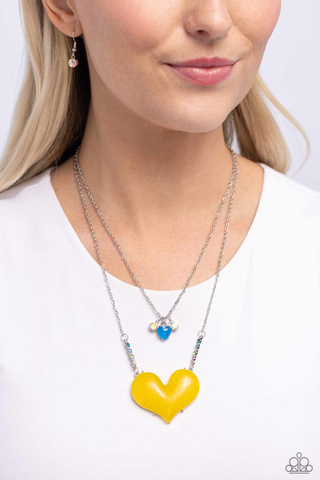 Necklace Heart-Racing Recognition - Yellow VDAY V150