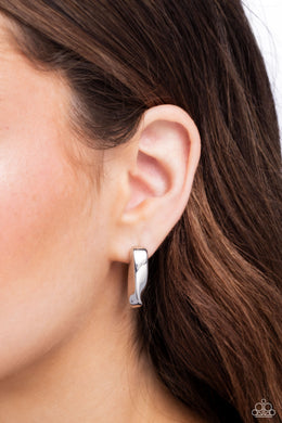 Earrings Asymmetric Advocate - Silver HINGE