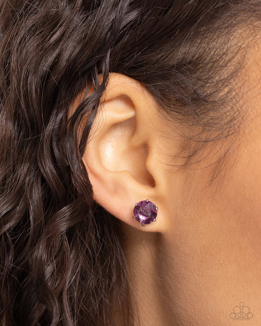 Earrrings Breathtaking Birthstone - Purple POST E3017