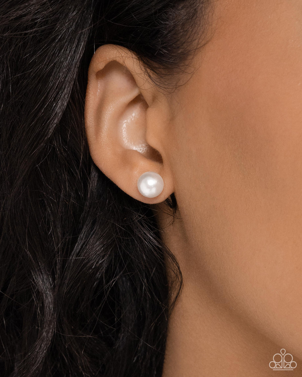 Earrings Breathtaking Birthstone - White POST E3017