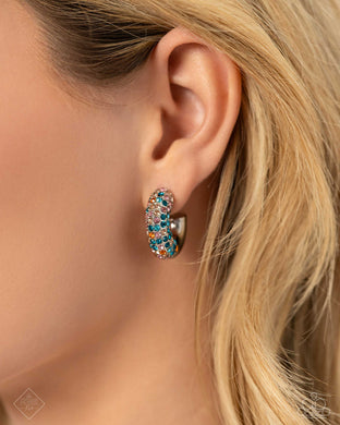 Earrings Modern HEART - Orange POST E585