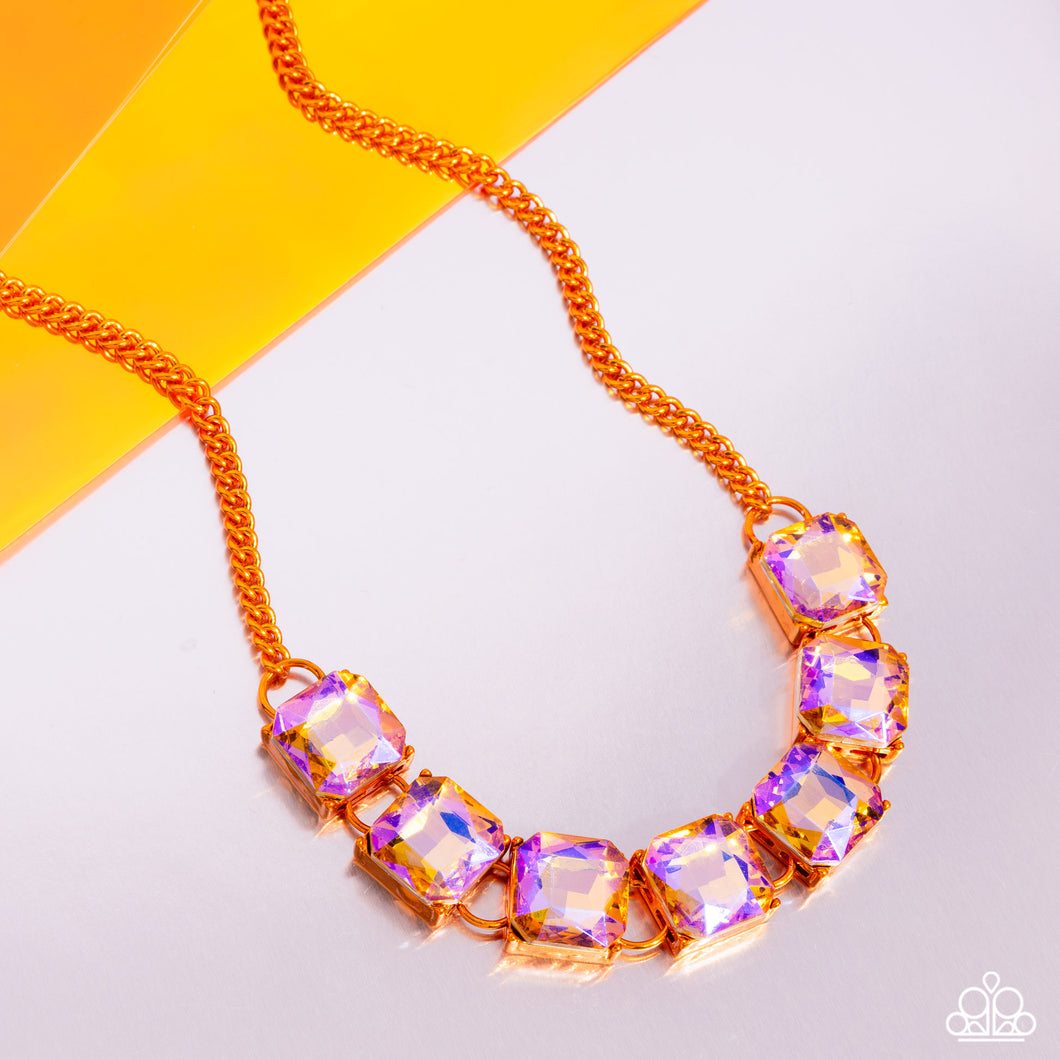 Necklaces I SQUARE to Secrecy - Orange N2172