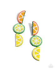 Load image into Gallery viewer, Earrings Fresh Fruit - Multi Orange/Green/Yellow E562
