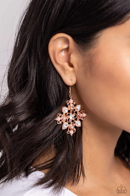 Earrings Fancy-Free Florals - Copper