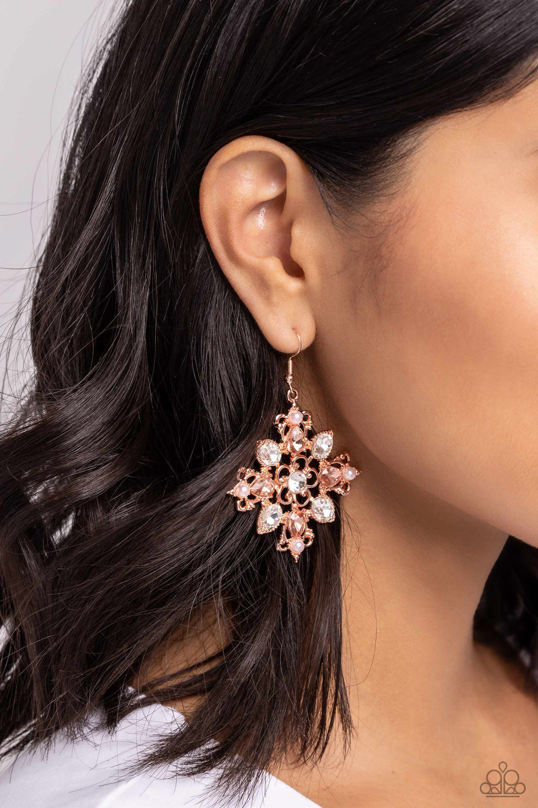 Earrings Fancy-Free Florals - Copper