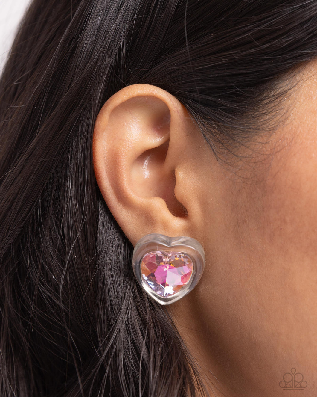 Earrings Heart-Pounding Haute - Pink POST E413