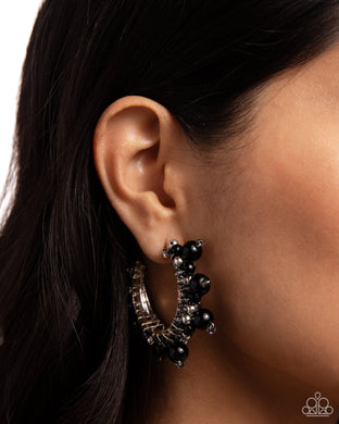 Earrings Elite Expense - Black PEARL E570